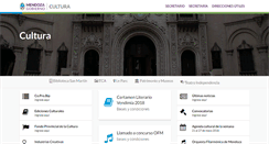 Desktop Screenshot of cultura.mendoza.gov.ar